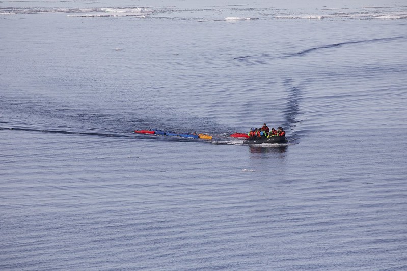 * Zodiac and kayaks in frozen ocean_Ascanio_Svalbard_DZ3A0705