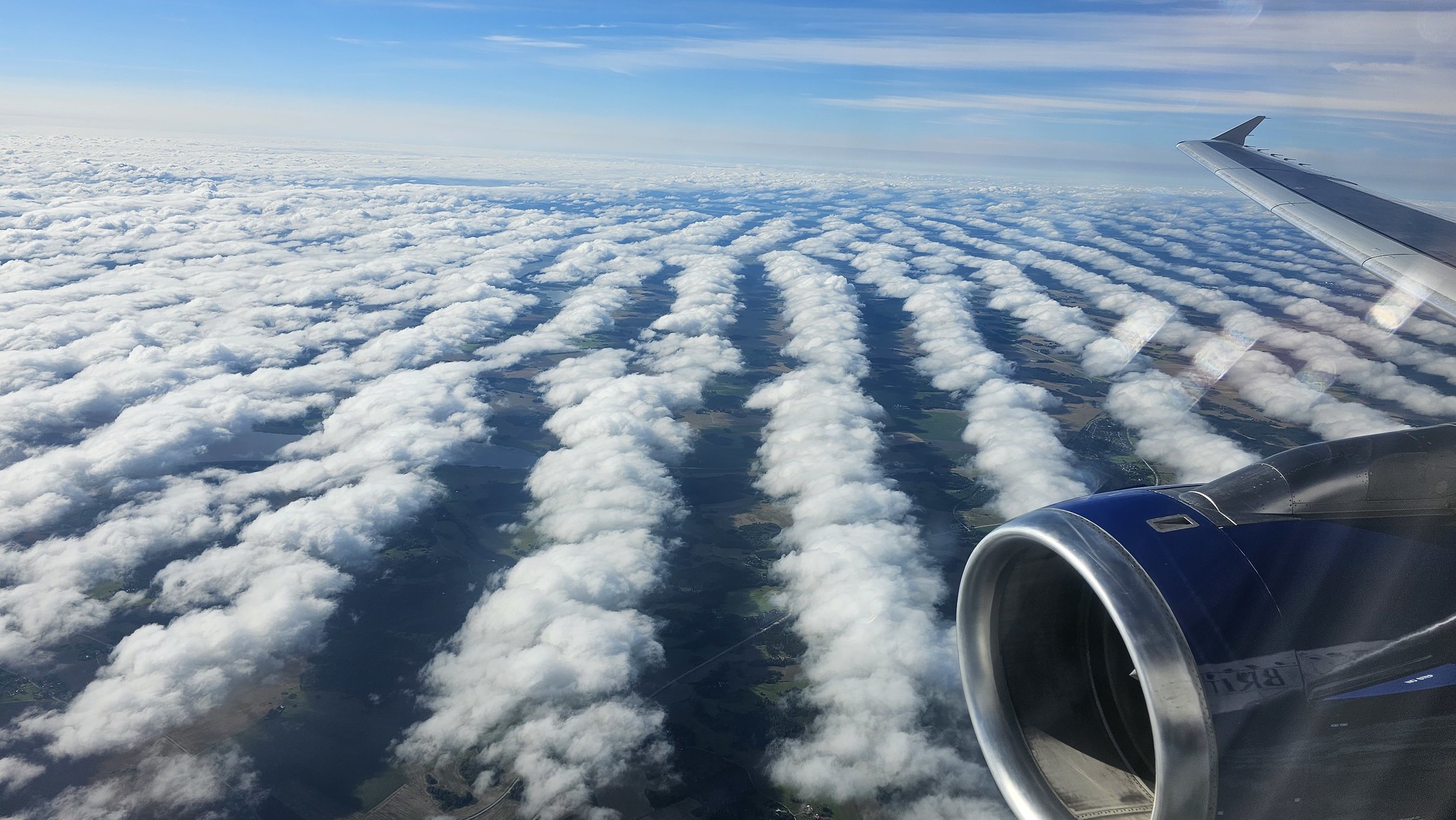 Cloud patterns on the way to Stockholm