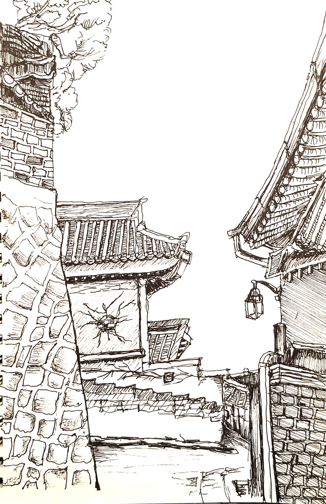 韓國的村莊 Village in South Korea - Artline Pen ...