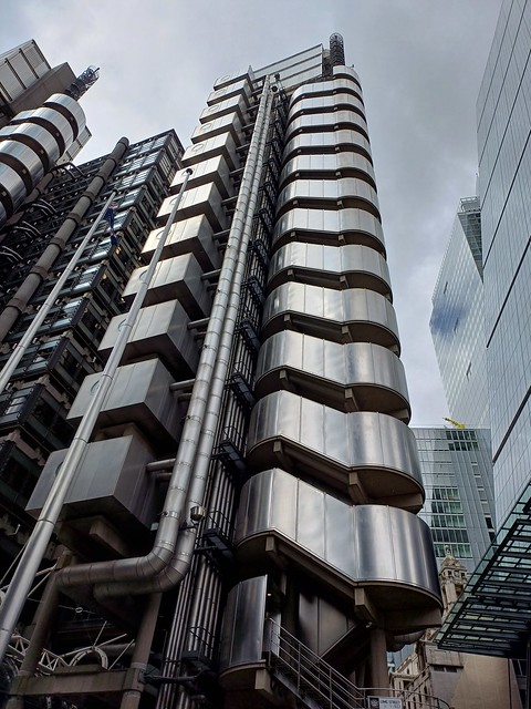 Inside-Out Building (Lloyd's Building), Rogers Stirk Harbour and Partners (Architects), Lime Street or Leadenhall Street, City of London, EC3A 2DX