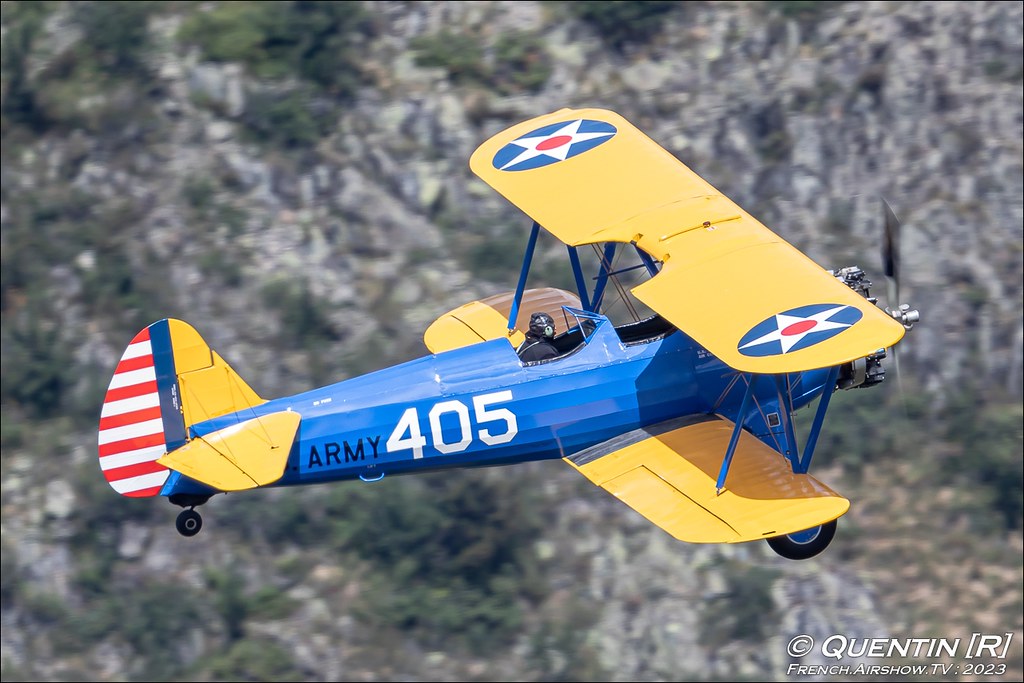 Patrouille Stearman PT18 AeroRetro Fete de l Air Alpe d Huez Altiport Henri Giraud airshow photography Meeting Aerien 2023
