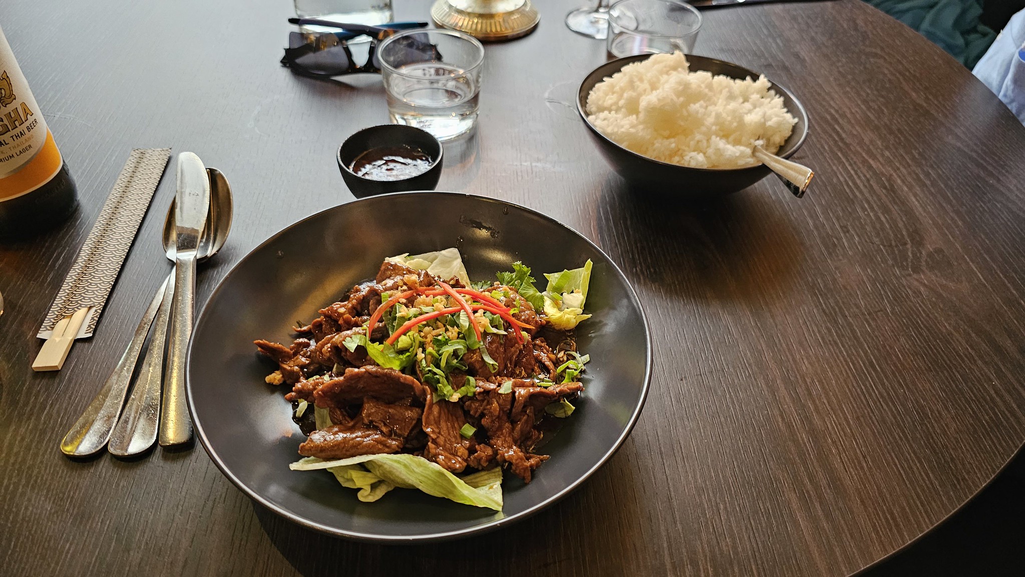 Tasty beef Thai dish enjoyed in Stockholm