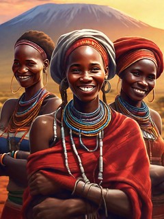 Maasai Women Illustration