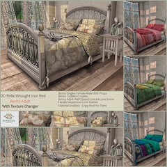 DD Belle Wrought Iron Bed-Adult AD Texture Changer