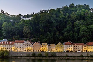 Row of houses on the banks of the Danube (explored)