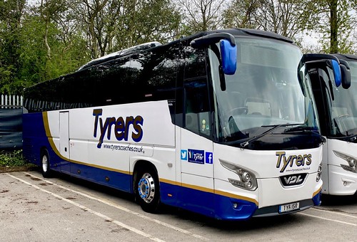 TYR 15R ‘Tyrers Coaches Ltd,’. VDL FHD2-129 / VDL on Dennis Basford’srailsroadsrunways.blogspot.co.uk’