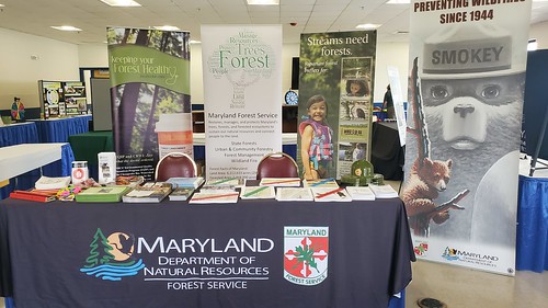 Photo of booth highlighting forestry in Maryland