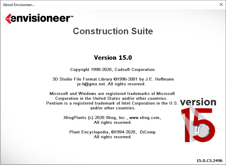 Cadsoft Envisioneer Construction Suite 15.0 full license