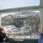 Hugo on the Swiss Train in Zermatt, Switzerland 