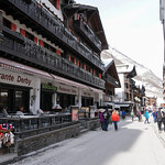 Zermatt shopping street in Switzerland in Zermatt, Valais, Switzerland