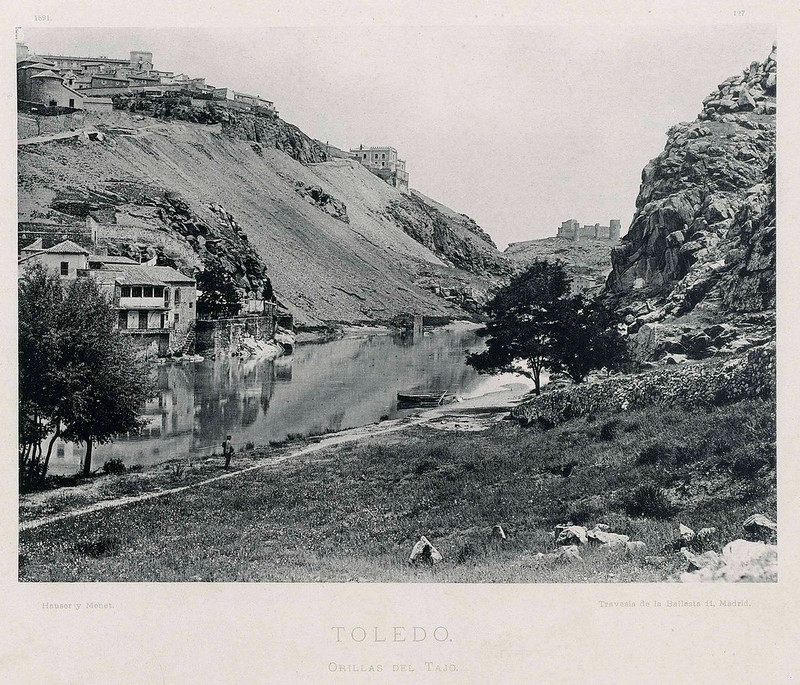 Toledo orillas del Tajo publicada en 1891 en La España Ilustrada. Hauser y Menet. Biblioteca Nacional