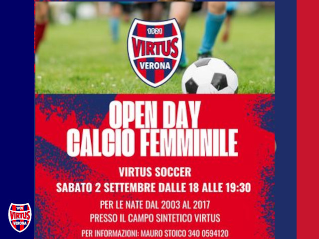 Virtus Soccer, Open day calcio femminile