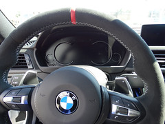 Racing Style Steering Wheel Inside BMW 440i