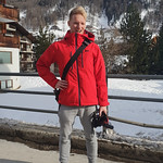 Matt filming in Zermatt in Zermatt, Valais, Switzerland