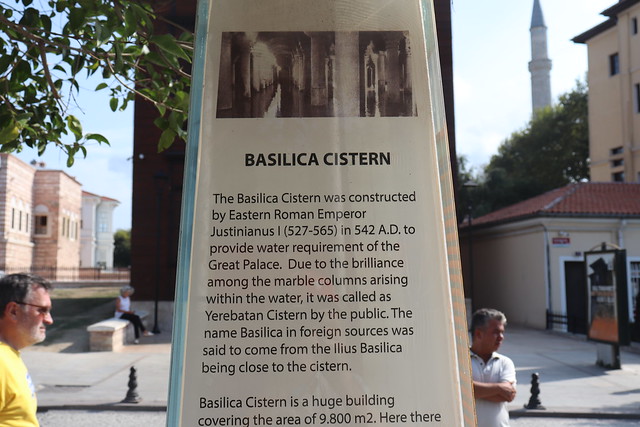 Sign about cistern 1