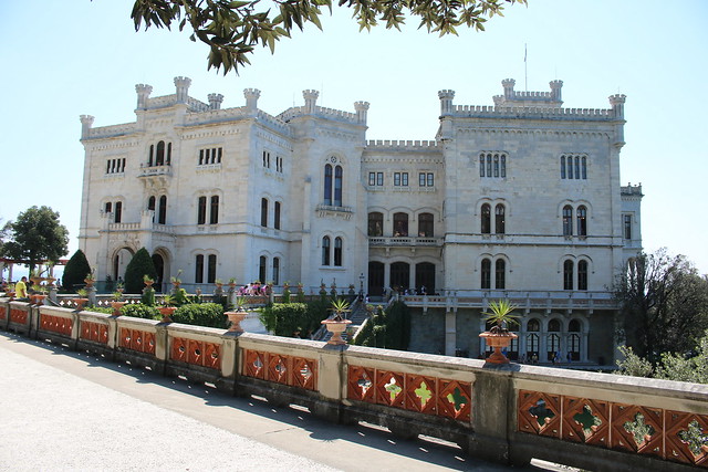 Trieste - Triest: Castello di Miramare - Schloss Miramar, Landseite