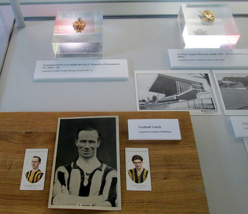 Football Cards, Medals and Photo of Boghead Pavilion.