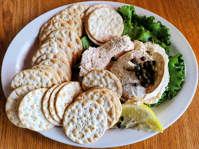 Smoked whitefish pate; water crackers; capers, lemon