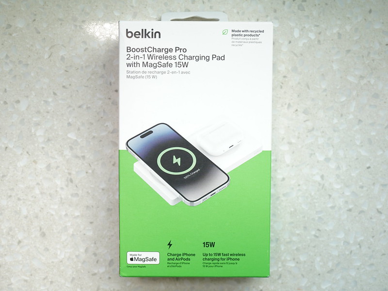 Belkin BoostCharge Pro 2-in-1 Wireless Charging Pad - Box Front