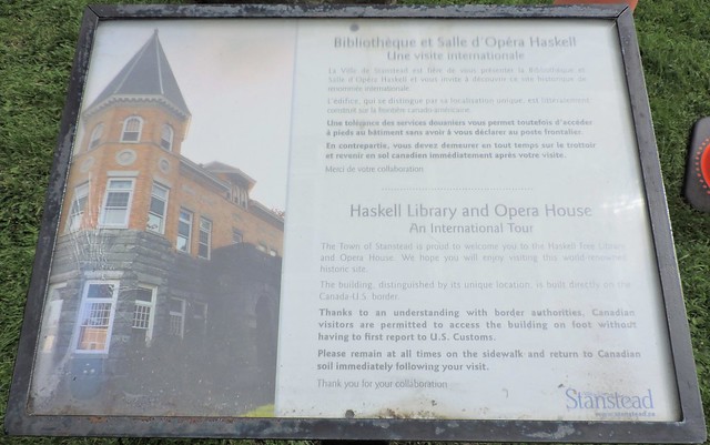 Haskell Free Library and Opera House, located right on the Canadian-American border