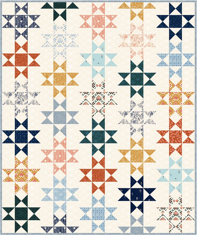 The Zelda Quilt Pattern is a fat quarter friendly pattern that is perfect for creating a modern heirloom. This is a modern twist on the traditional Ohio Star Quilt Block.