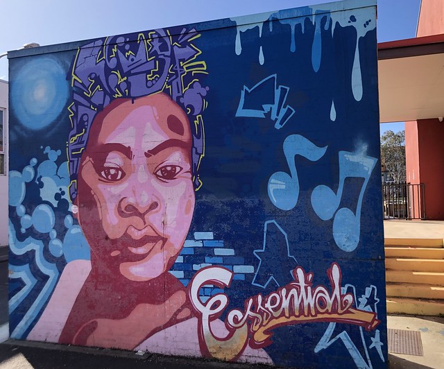 A mural in a lane in Gungahlin Canberra, 