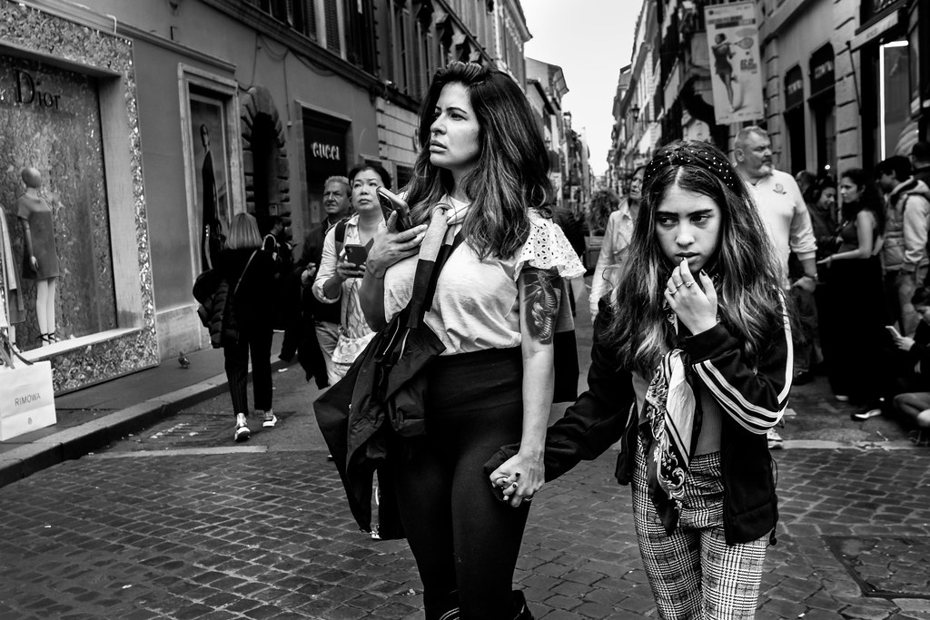 Mother and Daughter on Fashion Street