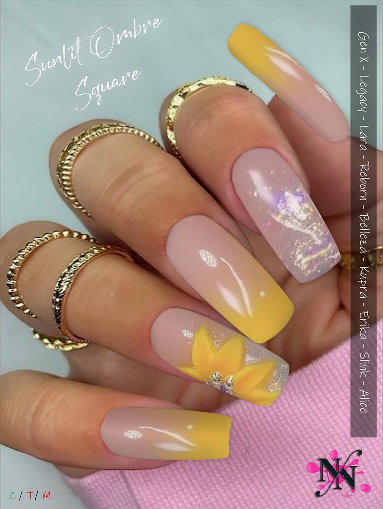 NN Sunlit Ombre Square Nails
