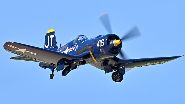 Vought F4U-4 Corsair BuNo 97143 N713JT JT-416 Painted as VF-884 Navy Reserve Fighter
