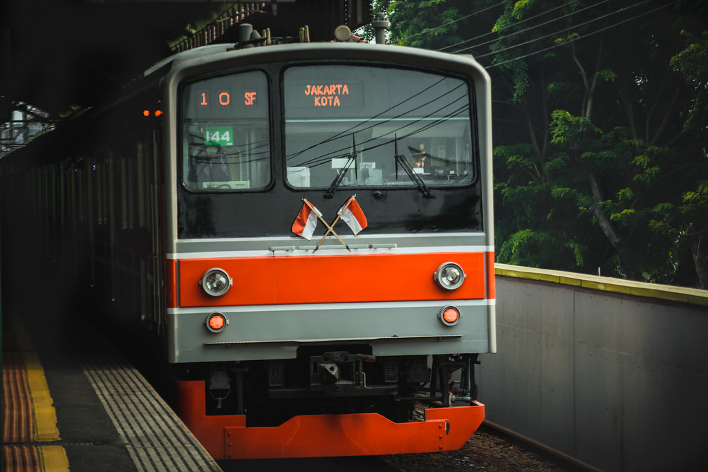 Japanese Train with Indonesian Flag