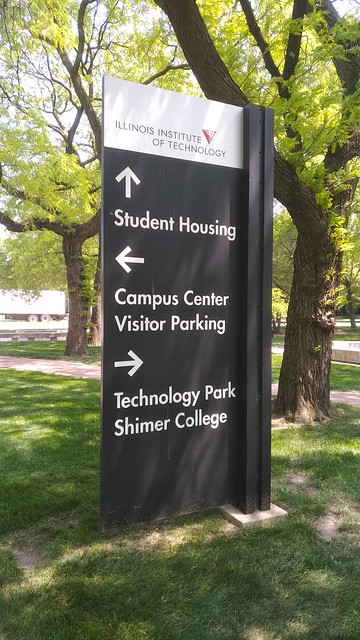 Directional Sign at Illinois Institute of Technology