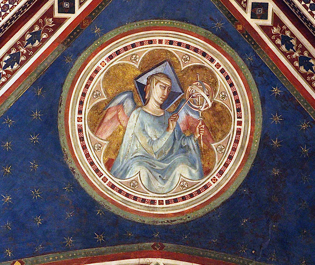 Taddeo Gaddi -  Janus-faced Prudenzia with Astrolabium [1335]