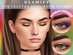 {Glamify} Rainbow Eyeliner for Lelutka EvoX