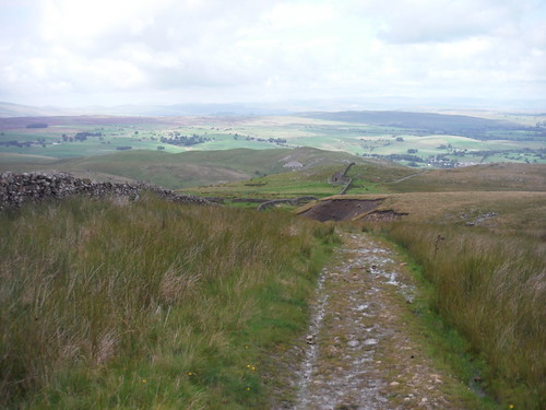 Backview into the Eden Valley on the ascent up Hartley Fell SWC Walk 416 - Nine Standards (Kirkby Stephen Circular or to Garsdale)