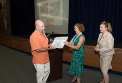 To kick off the new school year, State Representative Kathleen McCarty happily joined Principal Robert Alves, teachers, paraprofessionals, administrators and friends for the annual Montville Schools Convocation.  

Rep. McCarty presented Teacher of the Year Derek Wainwright with an official state citation from the entire Southeastern CT delegation!
