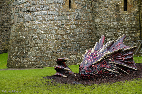 Dragon at Harlech Castle | Harlech Castle in Wales, is a med… | Flickr