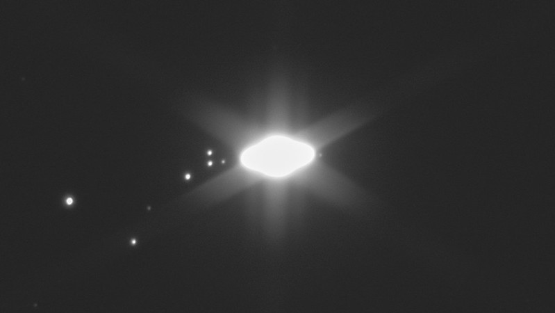 土星と衛星 (2023/8/29 23:26)