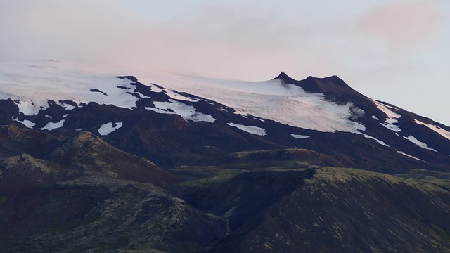 sunrise at Snaefellsjökull glacier Iceland