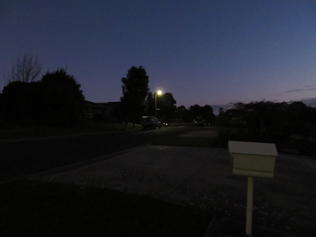 New Sylvania LED street light in operation