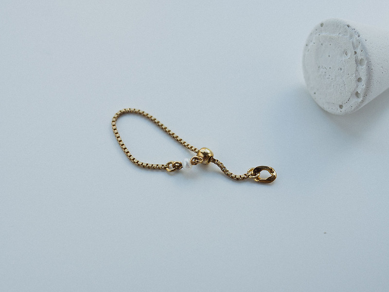 銅/黃銅 戒指 金色 - ARROGANT - 偏巧 * 金色 銀色 簡約 珍珠 戒指