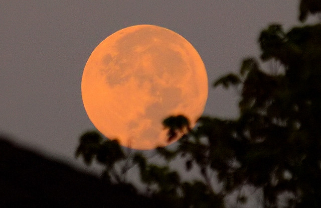 2023 Super Blue Moon Right Before Dawn Almost Gone