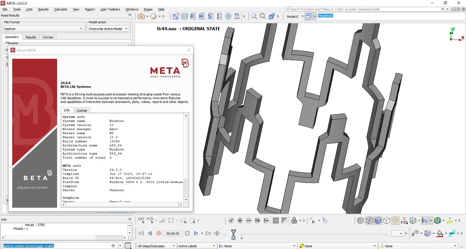 Working with BETA CAE Meta Post 24.0 full activated