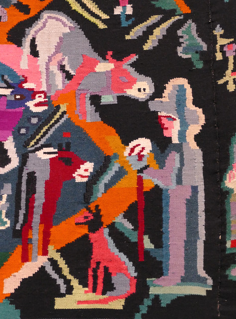 Ernst Ludwig Kirchner und Lise Gujer, Wandteppich Das Leben - Tapestry, The Life - Detail
