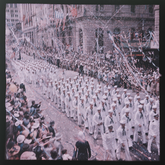 American sailors parading along Queen Street, Brisbane 1945