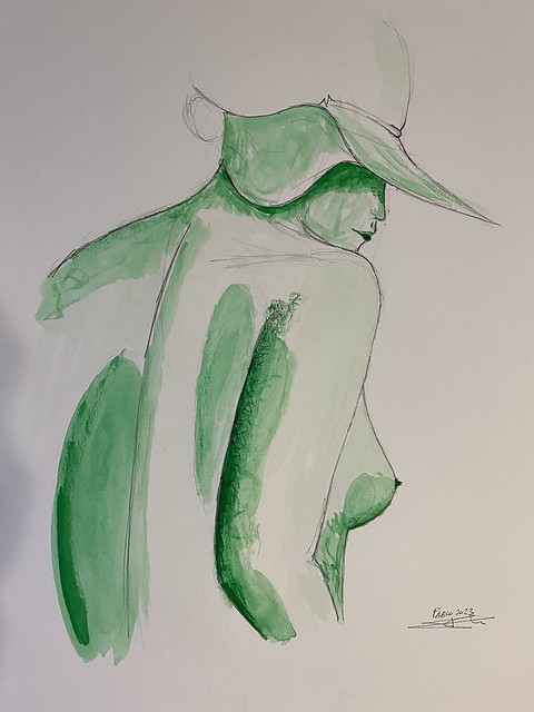 2023 Green woman with hat
