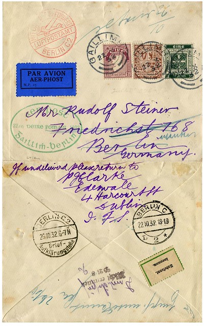First air mail Galway to Berlin: