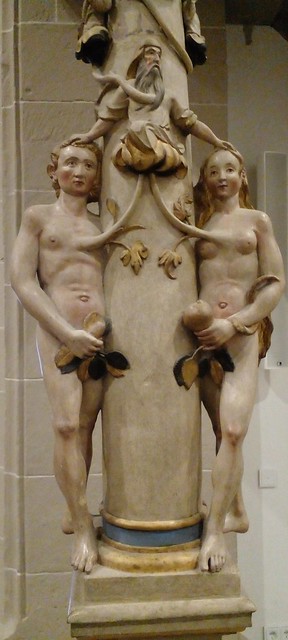 Adam and Eve statue  in Kaufmannskirche, Erfurt