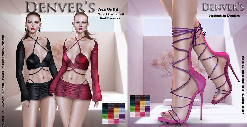 Denver's Ava Outfit and Heels in 12 colors Color