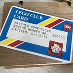 Lego Club membership card
