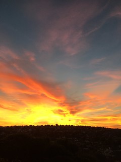 Flaming sunset over west Saltdean - 3rd September 2023